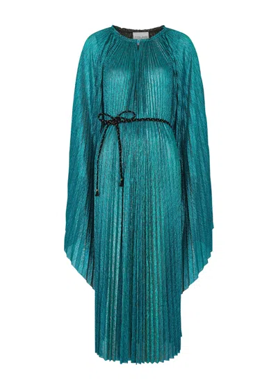 knee length dresses for ladies Silver Metallic Midi Dress main image 0