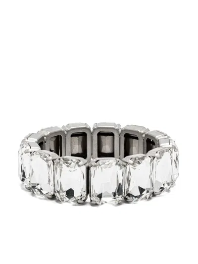 Forte Forte Crystal-embellished Elastic Bracelet In White
