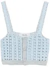 Forte Forte Forte_forte Cablé Lux Handmade Crochet Top In F47m.5024 Cielo