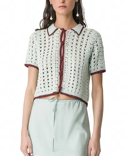 Forte Forte Forte_forte Cable Luxe Crocheted Polo Shirt In Green