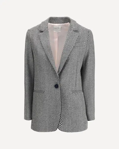 Forte Forte Forte_forte Chic Chevron Wool Jacket In Gray