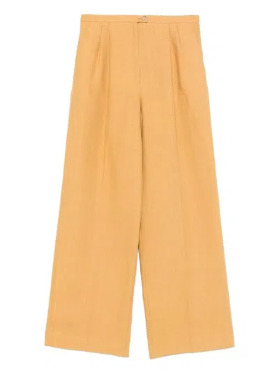 FORTE FORTE FORTE_FORTE CHIC LINEN CANVAS DARTED PANTS CLOTHING