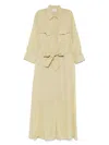 Forte Forte Forte_forte Chic Rami` Muslin Chemisier Dress In F47m.6023 Clorofilla