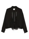 Forte Forte Forte_forte Chic Rami` Muslin Crossed Shirt In F47m.8014 Noir