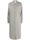 Forte Forte Forte_forte Chic Striped Taffeta Chemisier Dress In Brown
