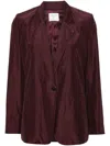 Forte Forte Single-breasted Blazer In Brown