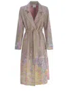 Forte Forte Single-breasted Patterned-jacquard Coat In Grey