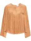 Forte Forte Corduroy Round-neck Blouse In Brown