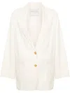 Forte Forte Single-breasted Twill Blazer In Ivory