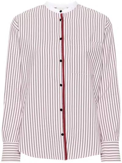 Forte Forte Long-sleeve Striped Shirt In Pink