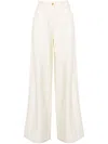 Forte Forte Wide-leg Button-fly Trousers In Ivory