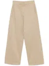 Forte Forte Cotton High Waisted Trousers In Grey