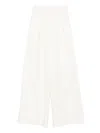 Forte Forte Comfortable Wide Leg Cotton Trousers In White