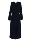 Forte Forte Forte_forte Crepe De Chine Long Dress In Blue
