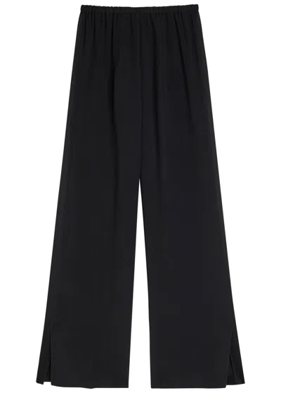 Forte Forte Satin Smoking Trousers In Black