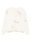 Forte Forte Soft Cotton-elastane Sweatshirt With Textured Dragonfly Pattern In White