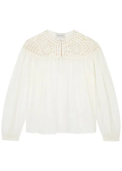 Forte Forte Forte_forte Crochet And Cotton-blend Voile Blouse In White