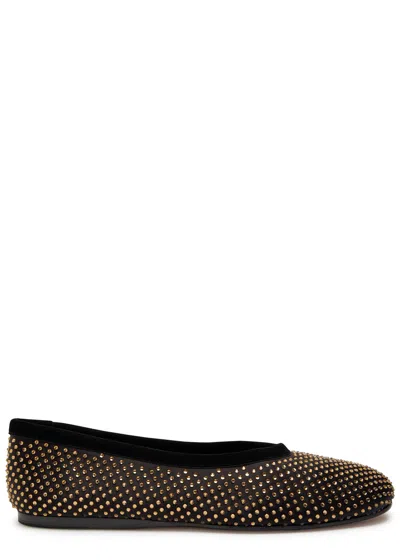 Forte Forte Forte_forte Crystal-embellished Satin Ballet Flats In Black