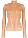 Forte Forte Lace-detail Long-sleeved Top In Beige
