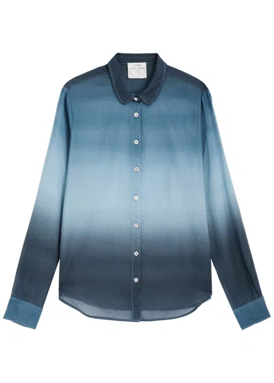 Forte Forte Forte_forte Dégradé Cotton-blend Voile Shirt In Blue