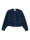 Forte Forte Cotton Overshirt With Chest And Patch Pockets In Blue