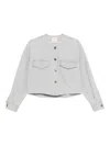 Forte Forte Grey Denim Cotton Overshirt In Gray
