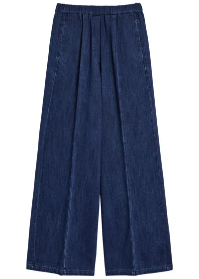 Forte Forte Forte_forte Denim Wide-leg Palazzo Trousers In Blue