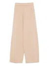 Forte Forte Diagonal Cotton Fleece Twisted Pants In Pink