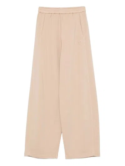 Forte Forte Forte_forte Diagonal Cotton Fleece Twisted Pants Clothing In Pink