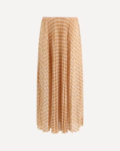 Forte Forte Mid Length Jersey Skirt Plisse Detail In Neutral