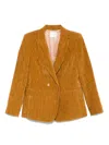 Forte Forte Double Velvet Double Breasted Jacket In Brown