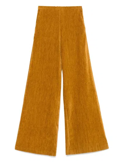 FORTE FORTE FORTE_FORTE DOUBLE VELVET HIGH WAIST PANTS CLOTHING