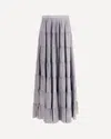 Forte Forte Gray Silk Long Skirt In Gray
