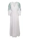Forte Forte Embroidered Voile White Midi Dress In White