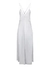 Forte Forte Habotai Mother Of Pearl Silk Dress In White