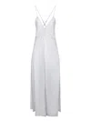 Forte Forte Habotai Mother Of Pearl Silk Dress In White