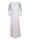 Forte Forte Embroidered Voile White Midi Dress In White