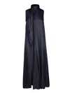 Forte Forte Microdamier Fluid Jacquard Scarf Dress In Black