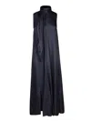 Forte Forte Microdamier Fluid Jacquard Scarf Dress In Black