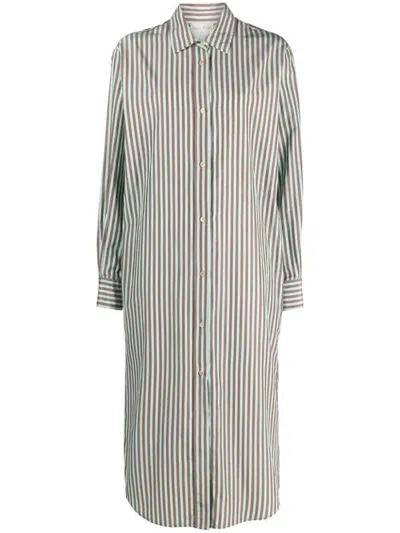 Forte Forte Stripe-patternedshirt Dress In Brown