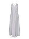 Forte Forte Women Long Silk Slip Dress In Gray