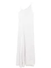 Forte Forte White Maxi Dress With Single Shoulder Strap In White