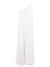 Forte Forte White Maxi Dress With Single Shoulder Strap In White