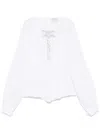 Forte Forte Embellished Neckline Blouse Ruched Detailing