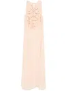 Forte Forte Embroidered Cotton Dress In Neutral