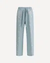 Forte Forte Linen Drawstring Pants With Floral Embroidery