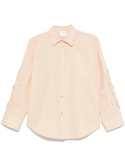 FORTE FORTE FORTE_FORTE "EN FLEUR" EMBROIDERY COTTON POPLINE SHIRT CLOTHING