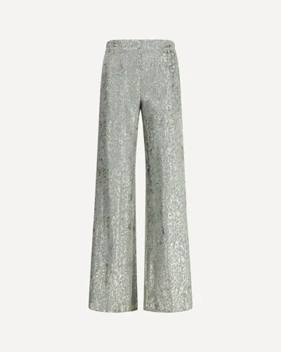 Forte Forte Forte_forte Flared Trousers In Fil Coupé "en Rêve" In Green
