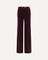 Forte Forte Forte_forte Flared Trousers In Smooth Velvet In Burgundy