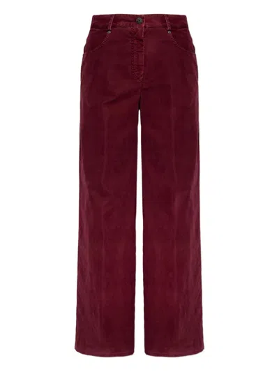Forte Forte Forte_forte Flocked Cotton 5 Pockets Pants Clothing In Red